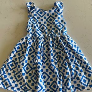 Geo pattern toddler cotton tank dress